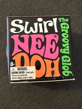 Teenie NeeDoh The Groovy Glob - Swirl (pink, purple and white) NWT
